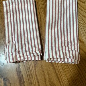 Pottery Barn Red and White Striped Napkins